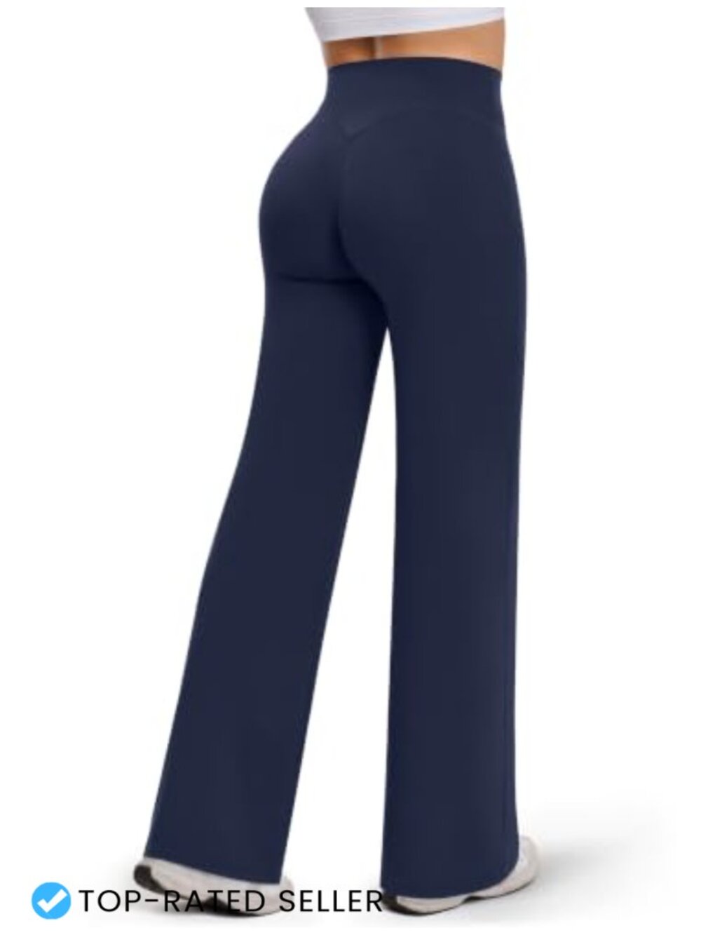 Yoga Pants No Front Seam Wide Leg High Waisted Booty Lifting Workout Lounge